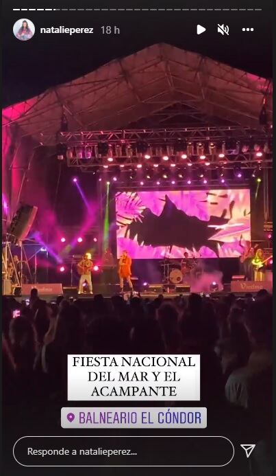 Natalie Pérez en la Fiesta de Viedma