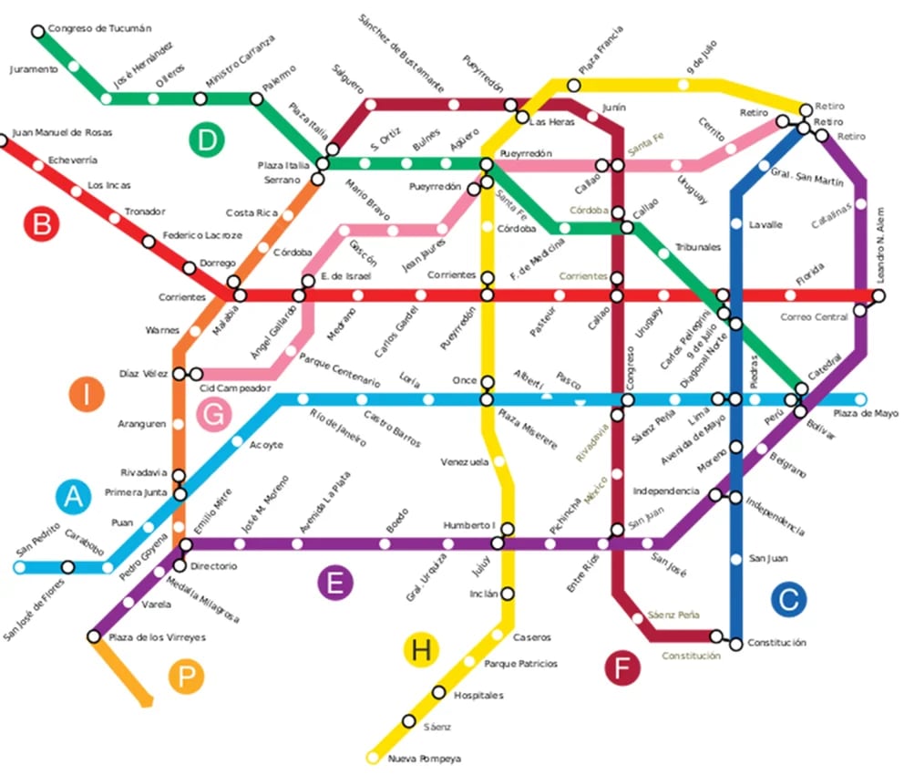 El proyecto que redes de subtes que se planteó en la Legislatura Porteña.