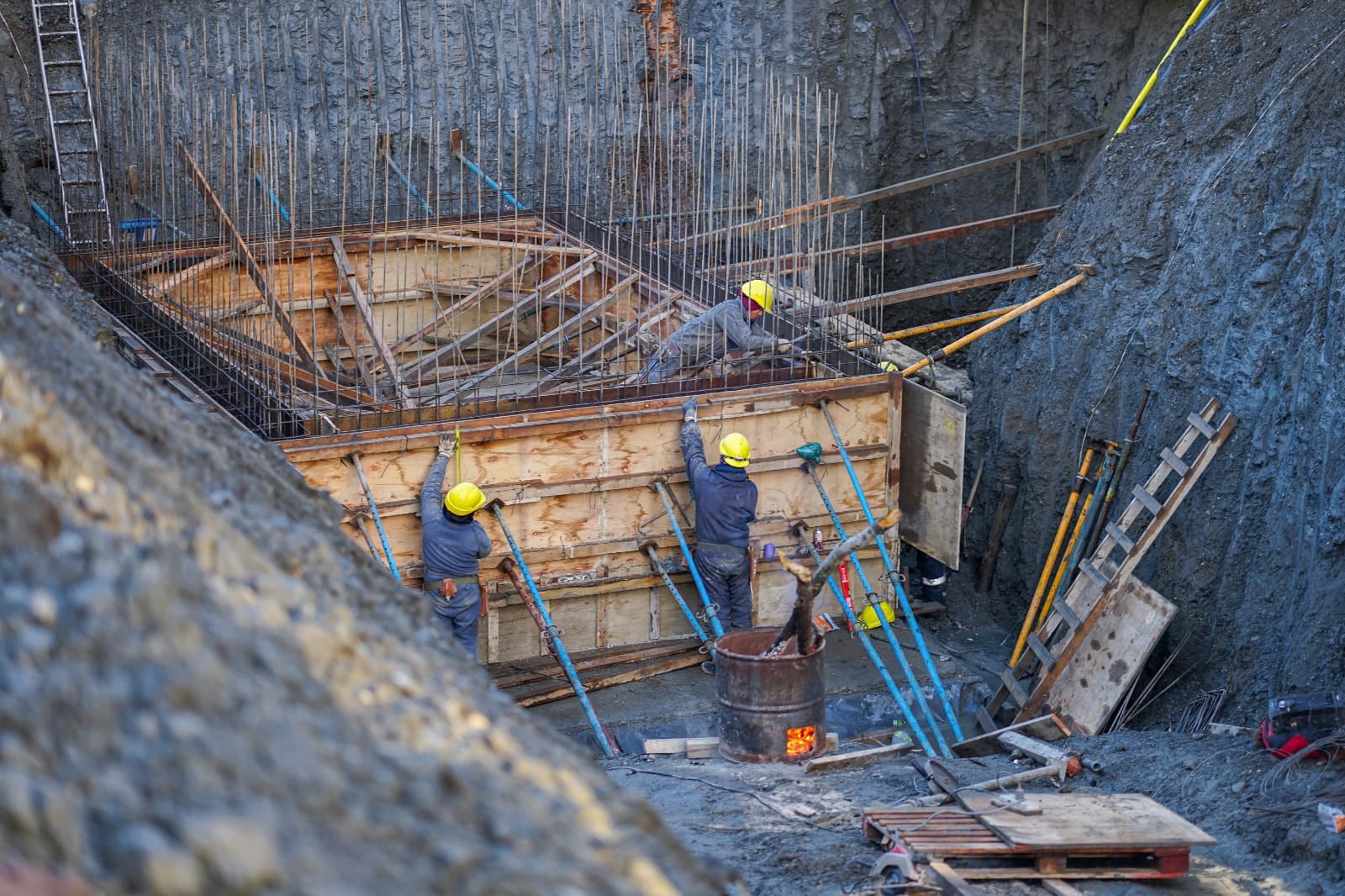 Construyen la estación cloacal auxiliar para el nuevo colector de Ushuaia