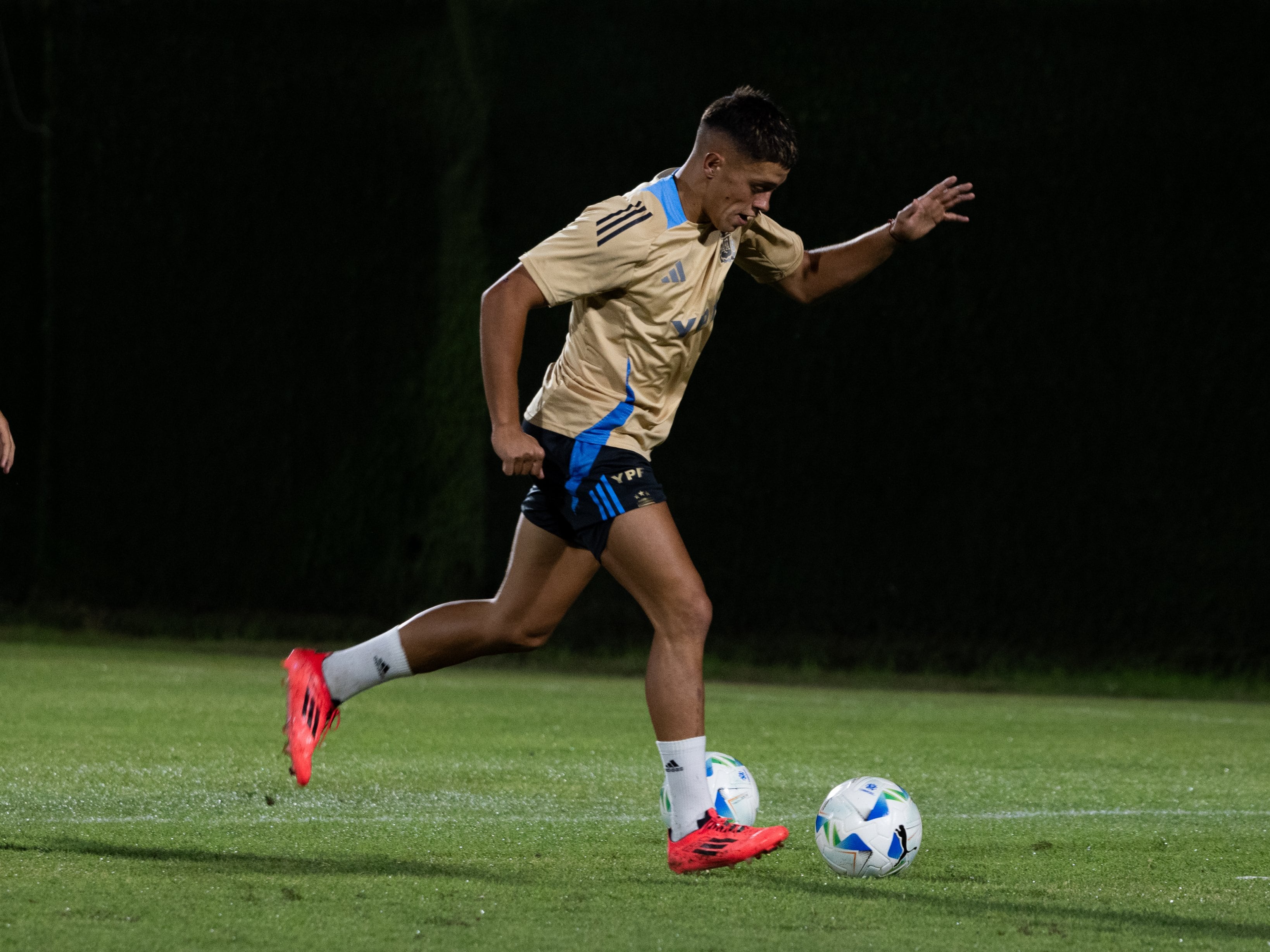 Argentina enfrenta a Brasil este viernes en el sudamericano sub 20 que se juega en Venezuela. (Prensa Argentina)