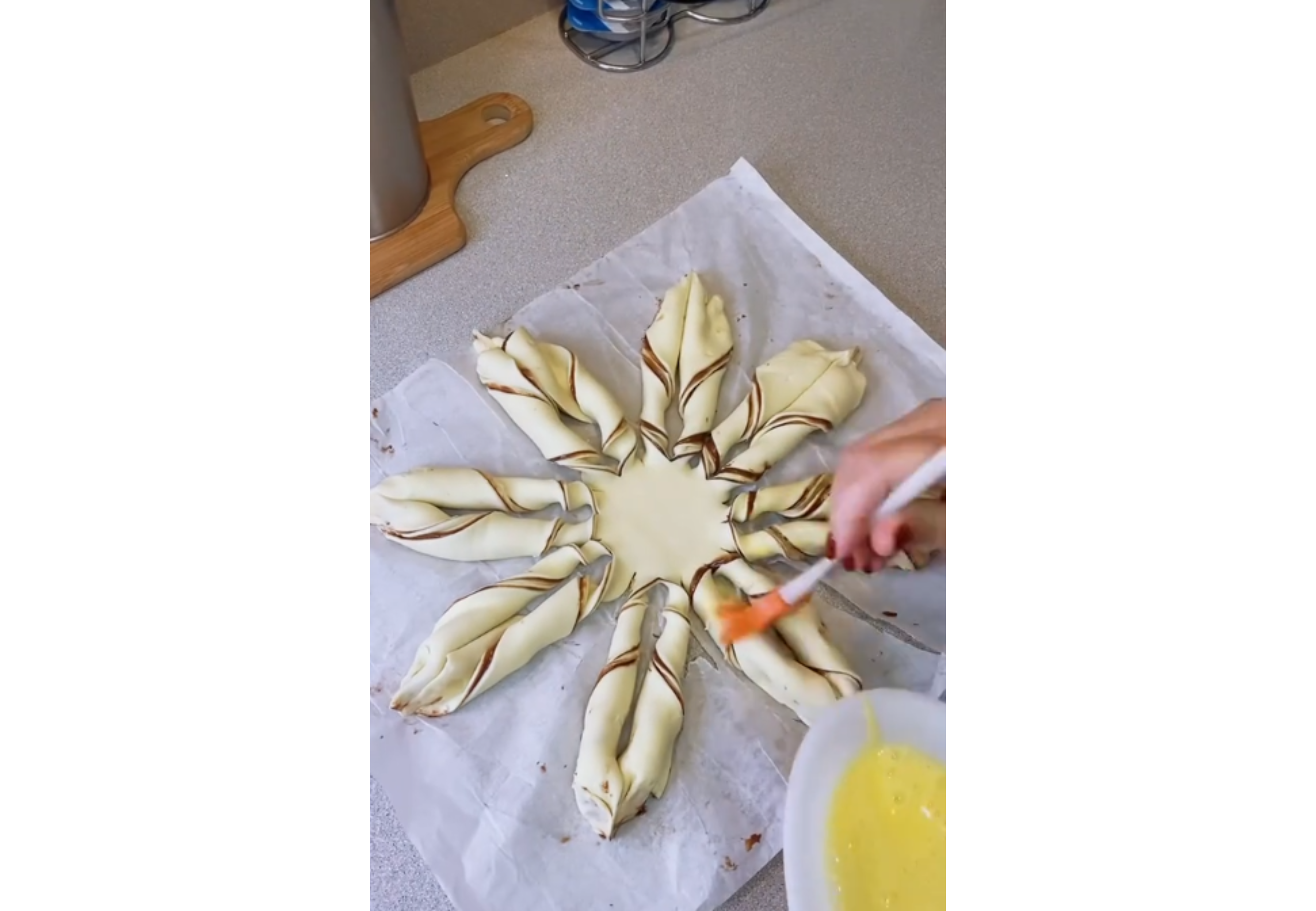 Cómo hacer rosca de Navidad con Nutella.