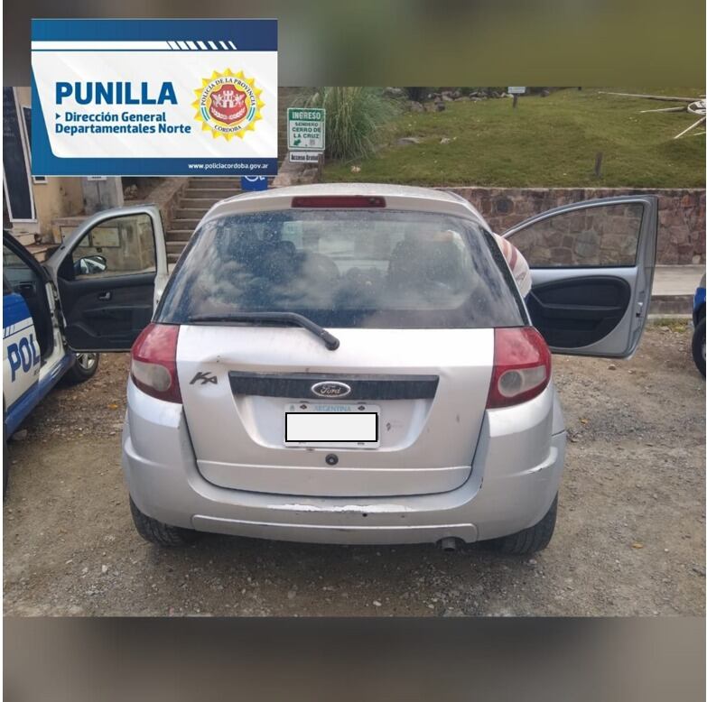 Vehículo secuestrado por la Policía este miércoles en la Aerosilla de Carlos Paz.