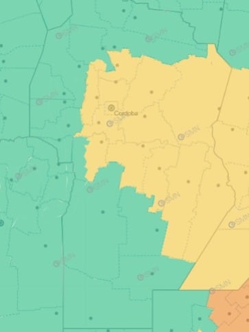 Alerta amarilla por altas temperaturas en la provincia de Córdoba este miércoles.