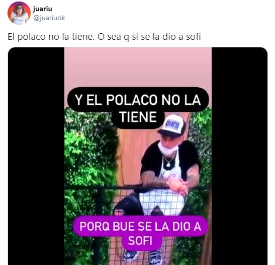 Juariu fue quien reveló los indicios en redes.