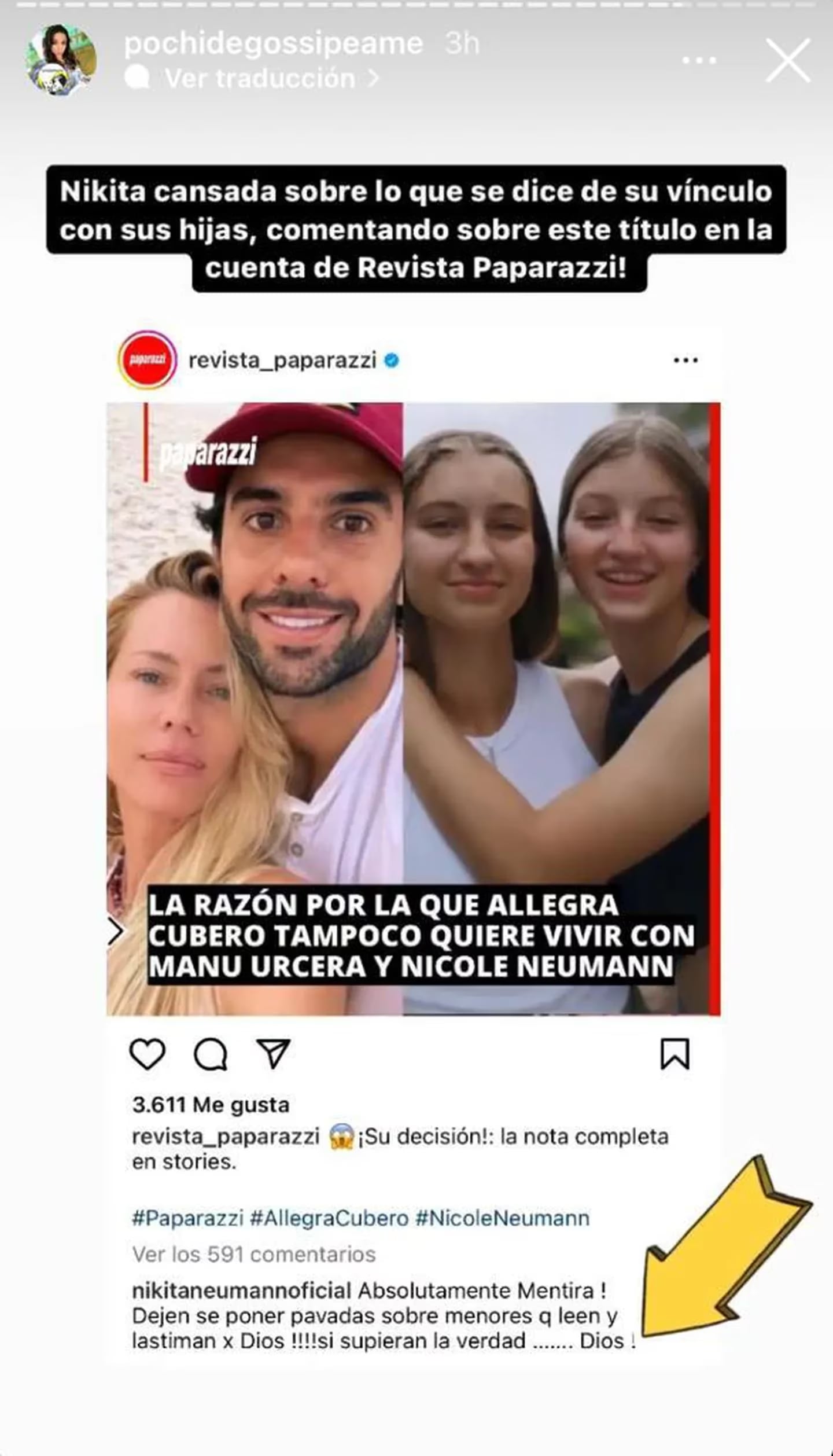 La respuesta de Nicole Neumann a los rumores de que su hija Allegra se va a vivir con su papá