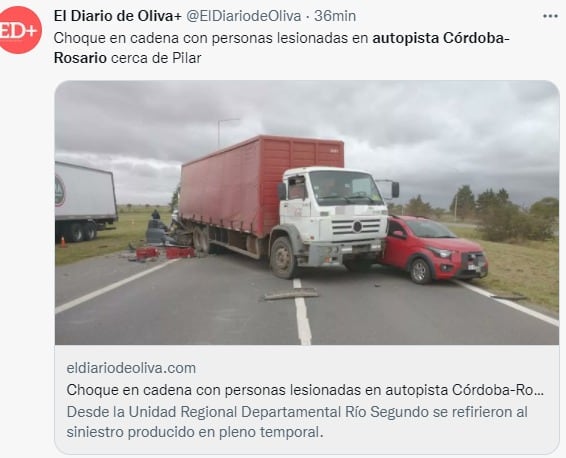 Los choques en la autopista, que no fue cerrada porque había visibilidad.