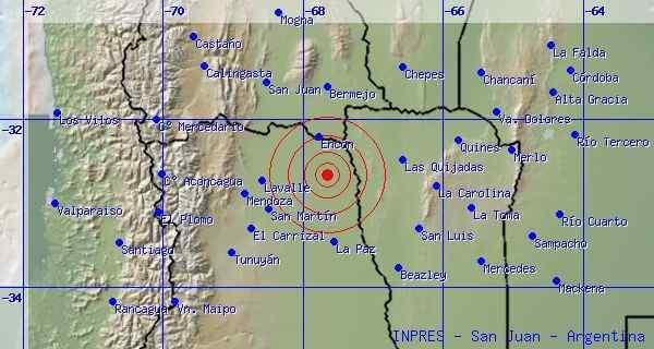 SISMO EN MENDOZA. (Inpres).