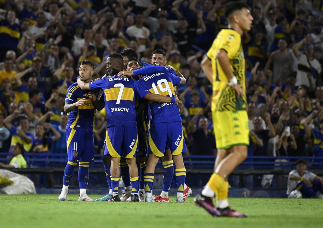 Boca ganó 2-1 ante Aldosivi, este sábado, por la jornada siete de la Zona A en el Torneo Apertura de la Liga Profesional. (Fotobaires)