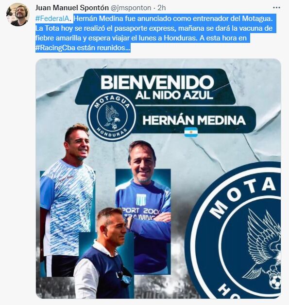 En Honduras el Motagua le dio la bienvenida a la Tota Medina.