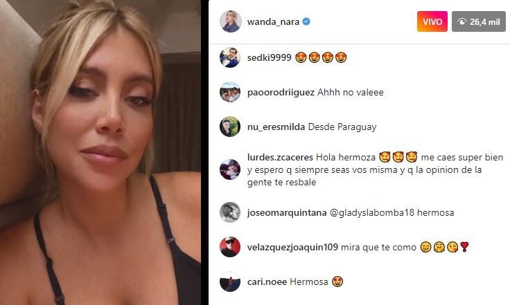 Wanda respondió preguntas de sus fans