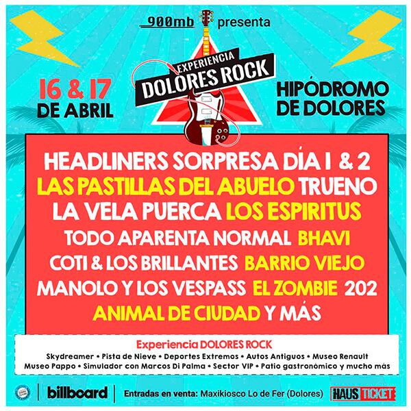 Dolores Rock: Trueno y Bhavi se presentan en el festival.