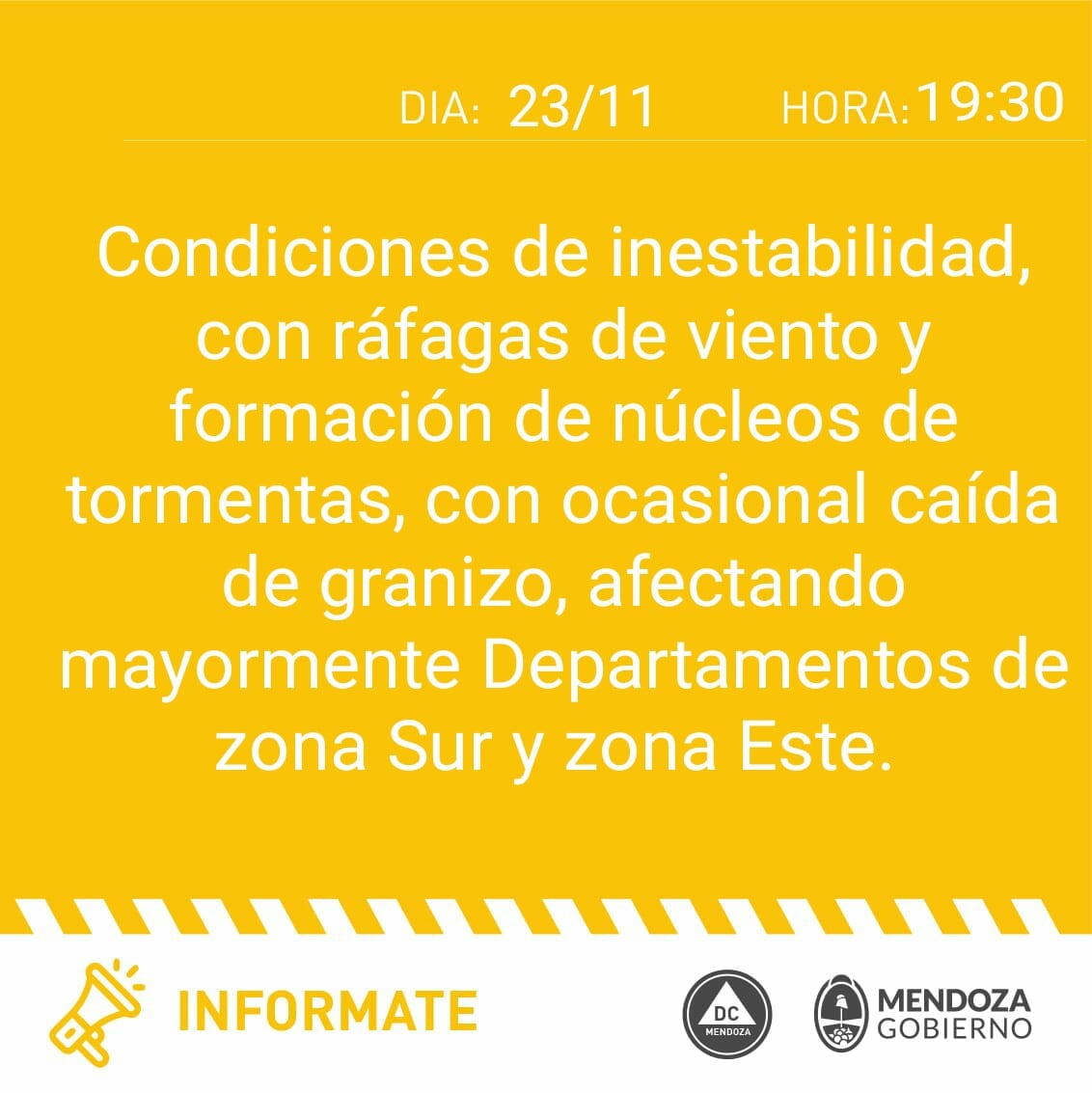 Aviso Defensa Civil