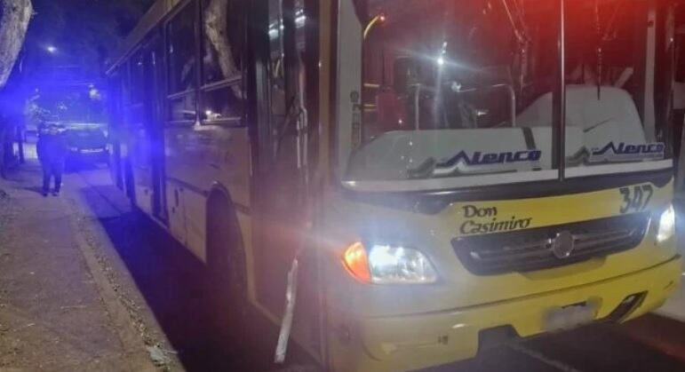 Accidente vial que involucró a un colectivo terminó con daños materiales.