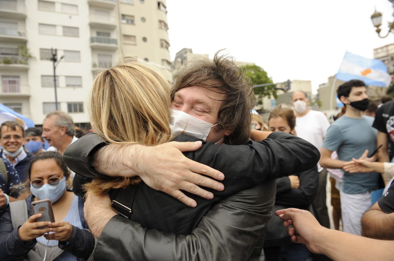 Marcha #MayoriaCeleste en el Congreso.