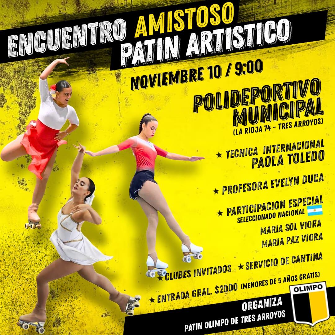 Encuentro de Patín en el Polideportivo Municipal organizado por el Club Olimpo