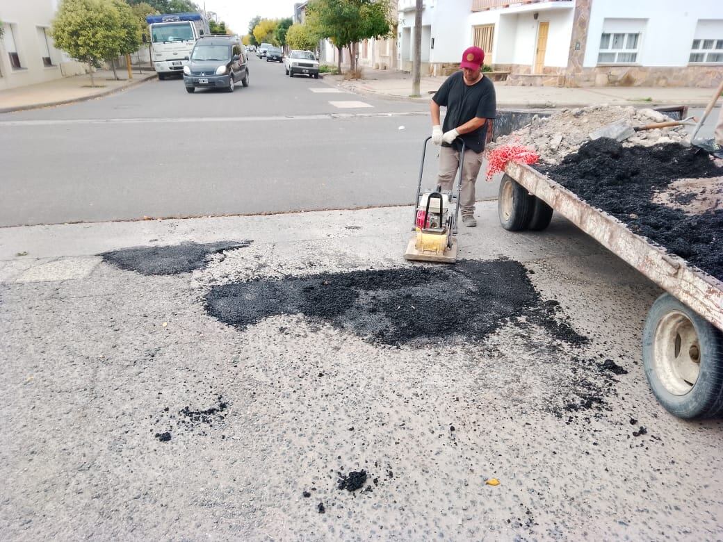 Continúan las obras de hormigonado en distintos puntos de Tres Arroyos