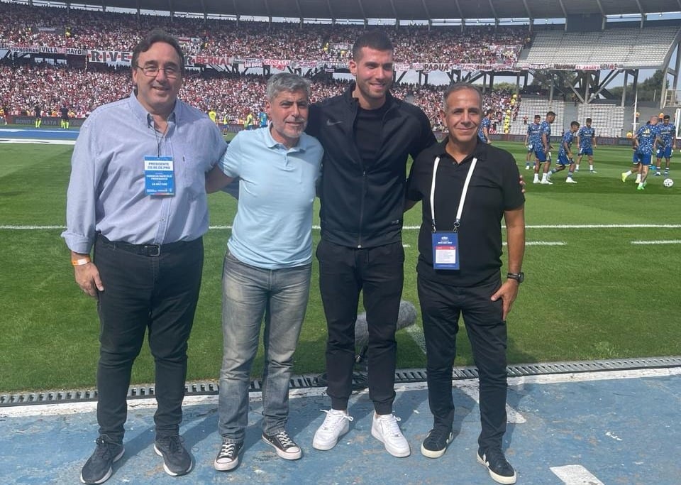 Marcelo Frossasco (Cosedepro), Juan Pablo Quinteros (ministros de Seguridad de la Provincia de Córdoba), Franco berlín (director nacional de Espectáculos Deportivos de la Nación - Tribuna Segura) y Luis Calvimonte (vicepresidente de la Agencia Córdoba Deportes)