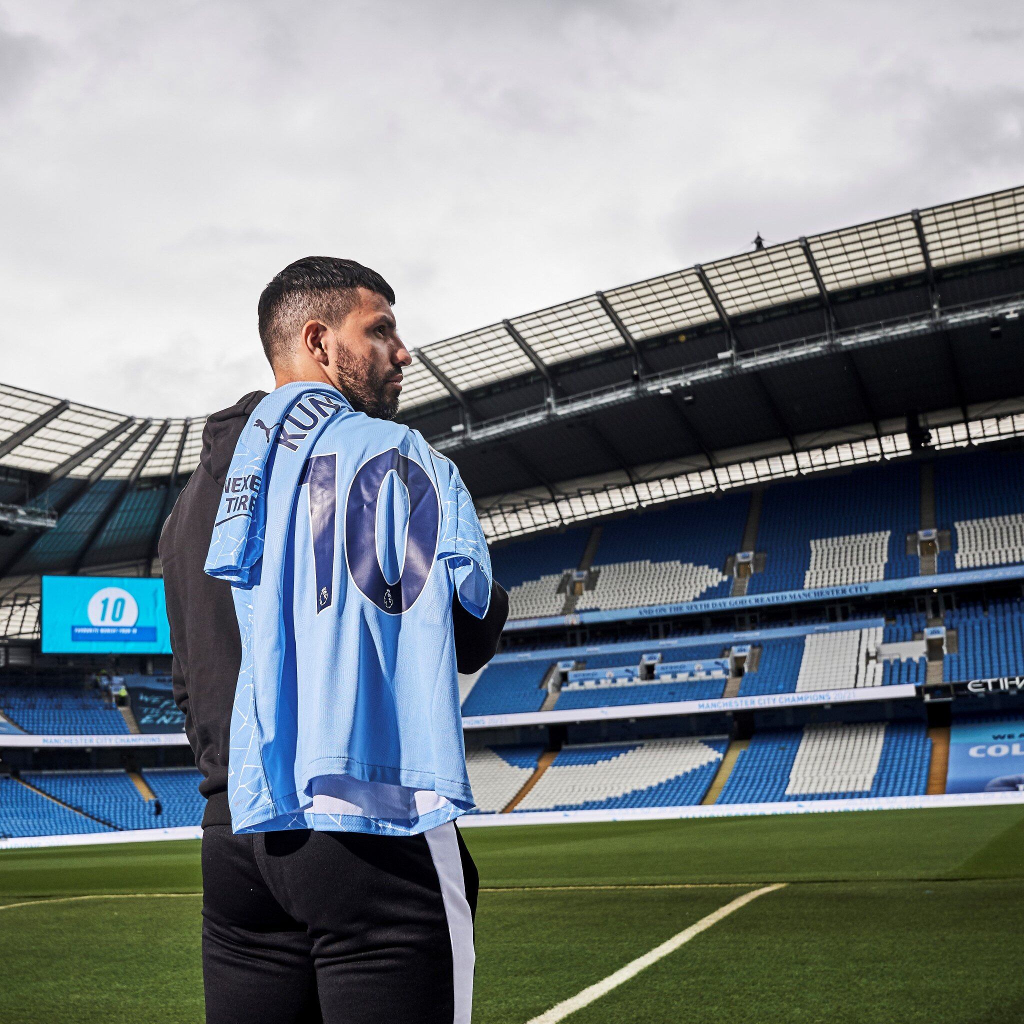 El Kun Agüero jugó su último partido de Premier League con el Manchester City.