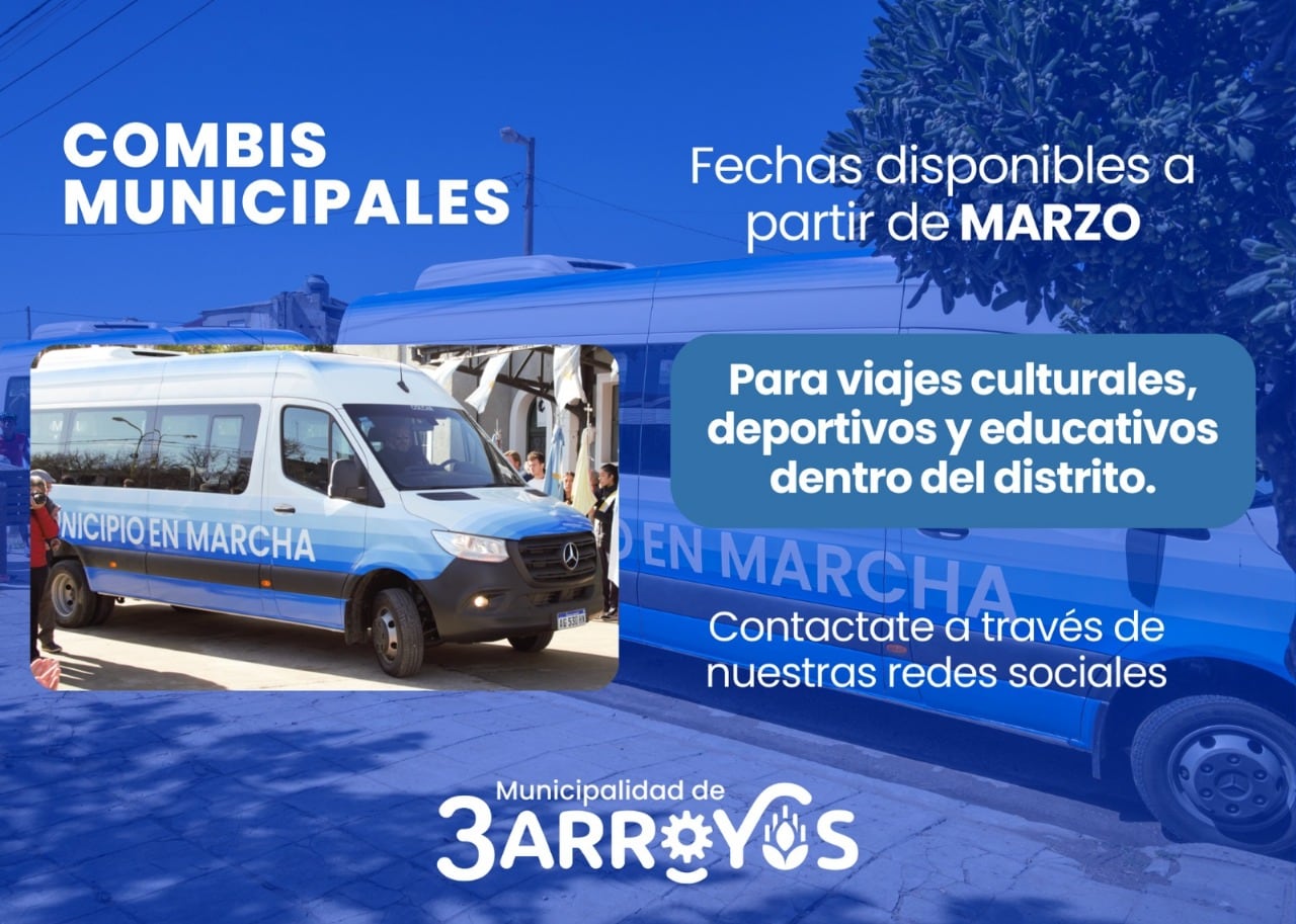 Ya podés reservar tus viajes en las combis municipales