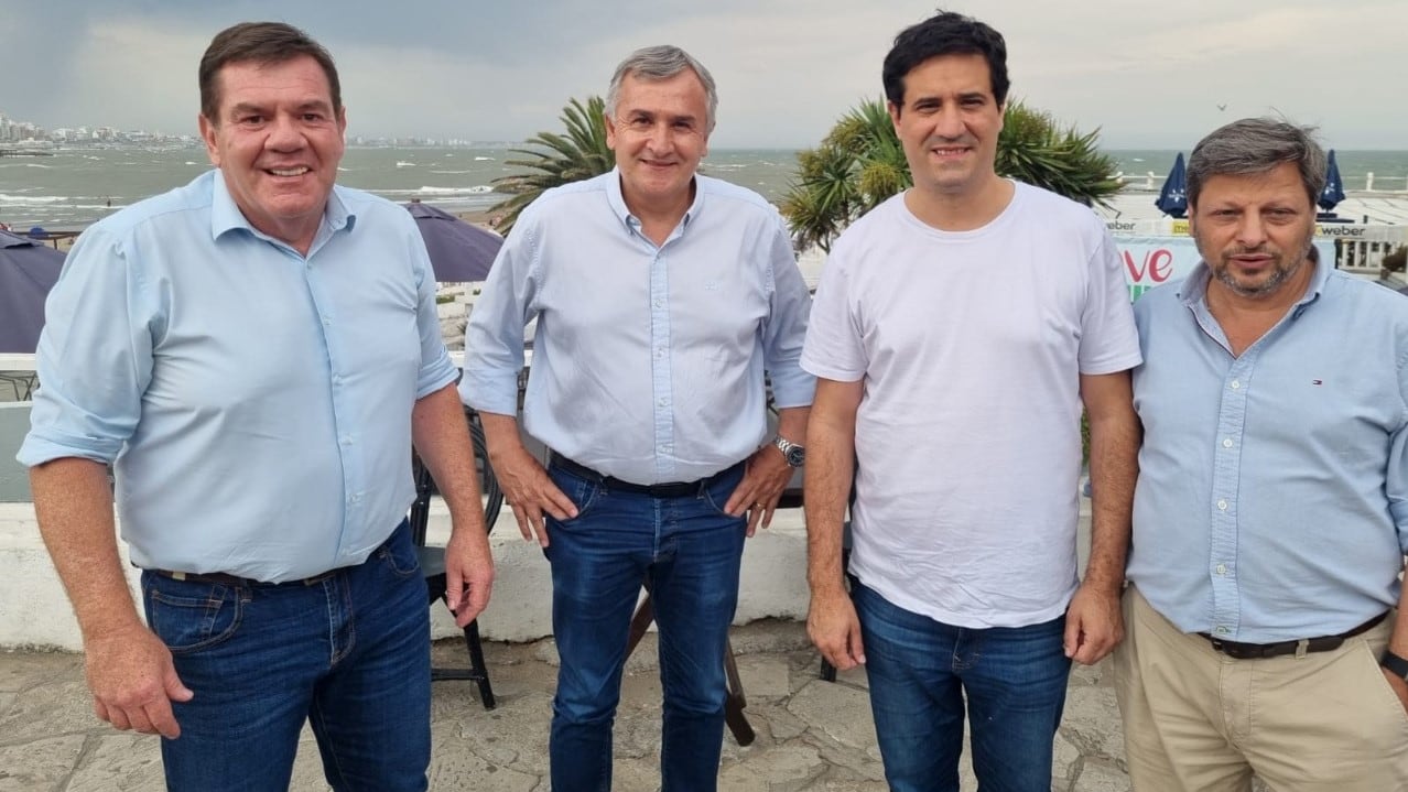 Guillermo Montenegro, Gerardo Morales, Maximiliano Abad y Guillermo Hoerth, en Mar del Plata.