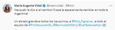 Los referentes de Juntos por el Cambio felicitaron a Rolando Figueroa, el nuevo gobernador de Neuquén.