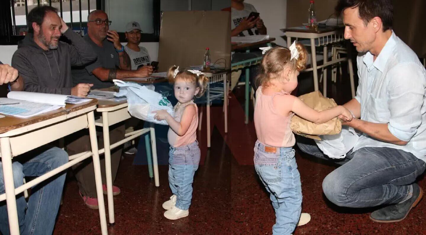 El divertido momento de Ana García Moritán cuando acompañó a votar a su papá