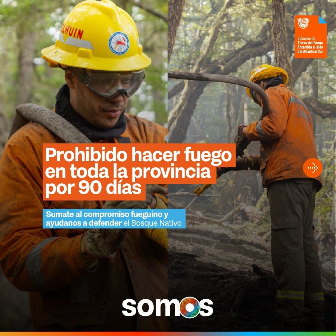 Rige la prohibición para hacer fuego en toda la provincia.