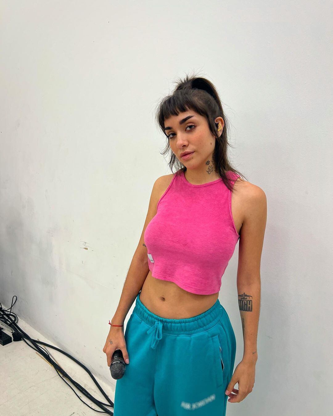 El look de estilo deportivo que eligió María Becerra para los ensayos de su próxima gira