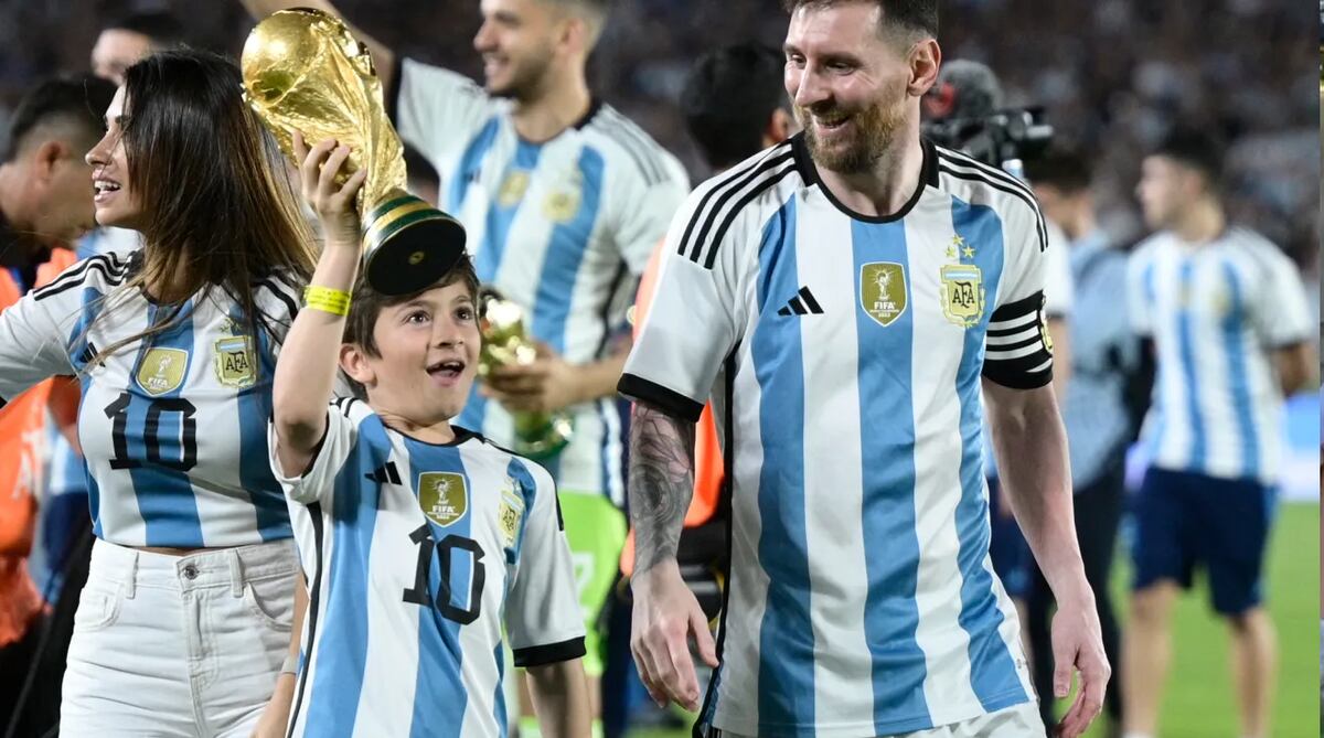 Modo papá: Lionel Messi aprovechó su descanso en Inter Miami y fue a ver jugar a Thiago