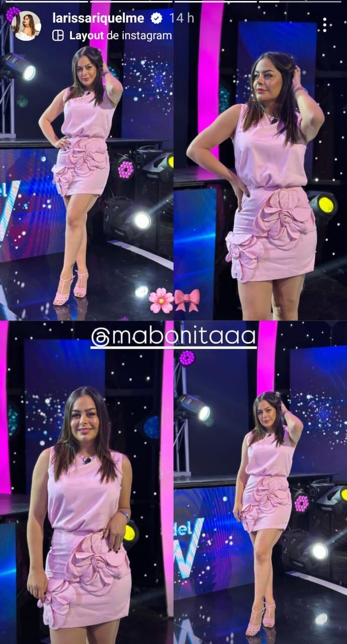 Larissa Riquelme recibió la primavera con un infartante vestido total pink