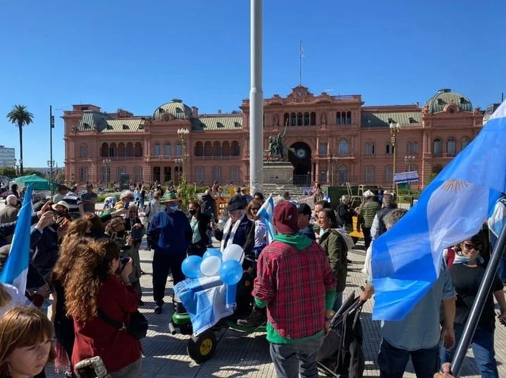 El tractorazo entrando en la Plaza de Mayo