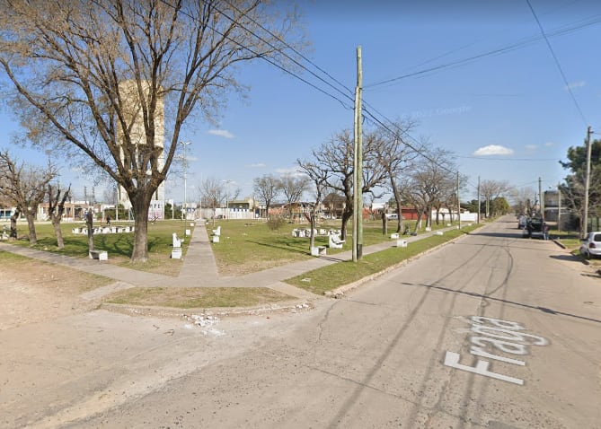 La intersección de las calles Brunet y Fraga, en Merlo, provincia de Buenos Aires.