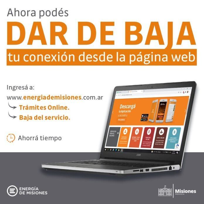 Desde la página web ya se pueden solicitar altas y bajas de Energía de Misiones.