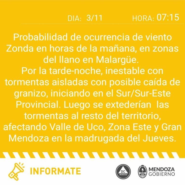 Alerta meteorológico.