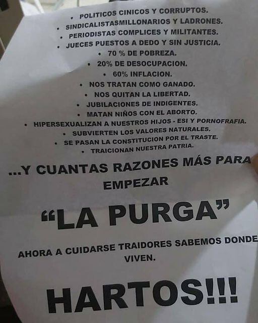 Se encontraron folletos con amenazas en la explosión de la Sede