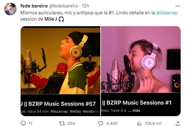 Bizarrap y Milo J lanzaron la Music Session #57 con indirectas, guiños y hasta un sample de Spinetta