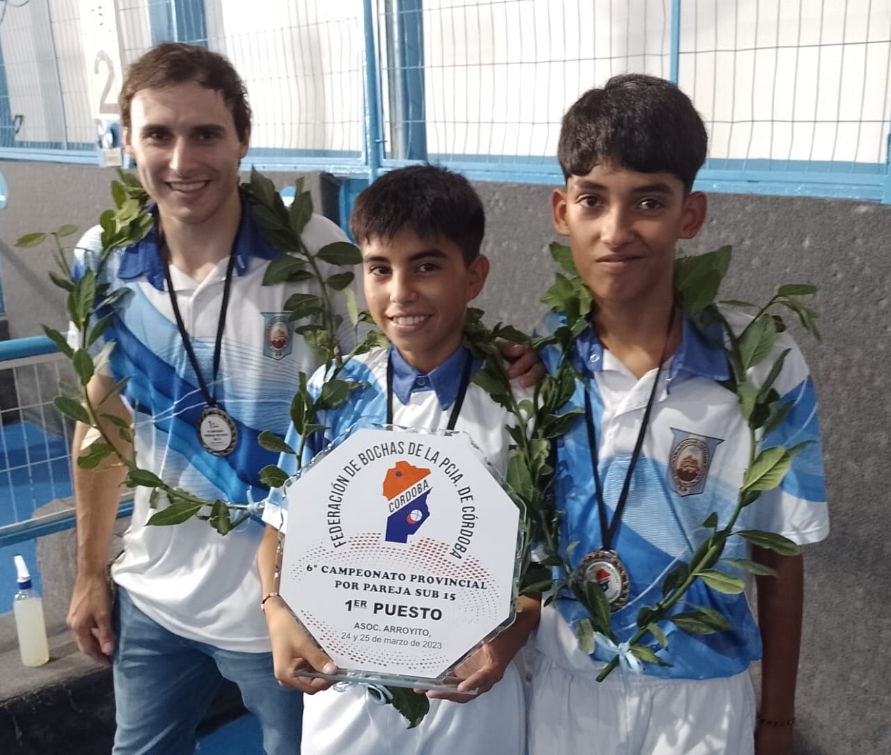 6º Campeonato Provincial de bochas Arroyito ASOCIACION MORTEROS, Deportistas ALEJANDRO ZABALA y JONATHAN ALBARRACIN. D.T. y Delegado Ezequiel Mulassano