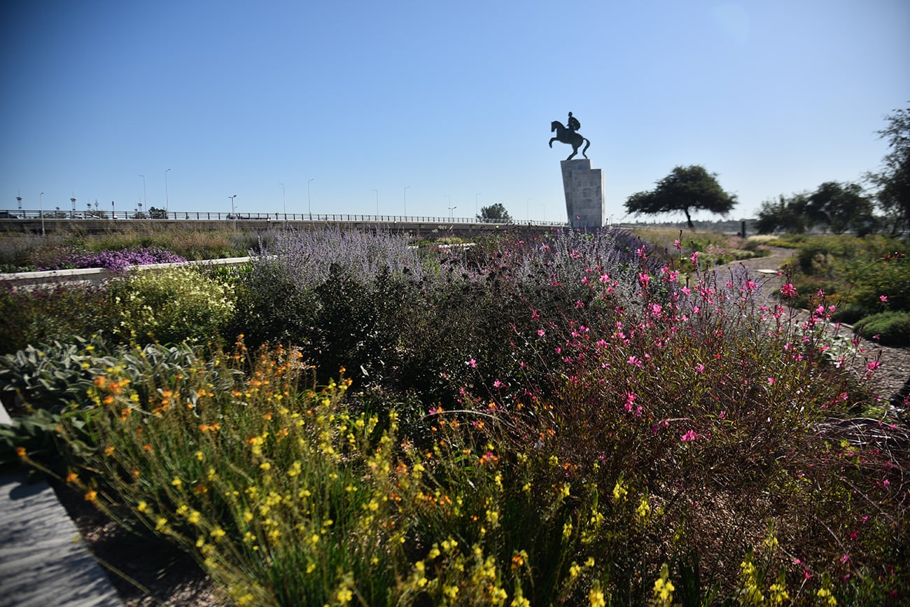 Avance de obra del Parque Bustos. (Pedro Castillo / La Voz)