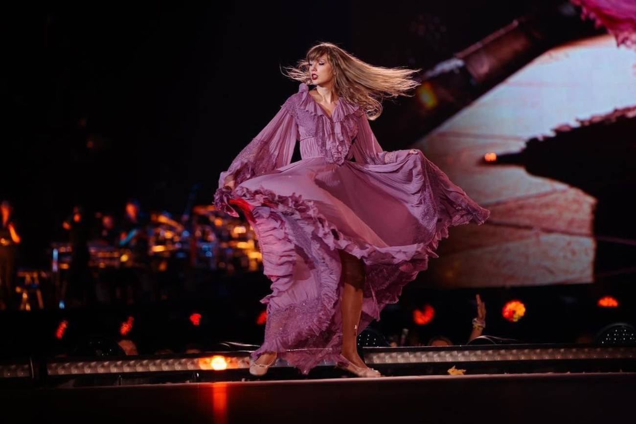 Taylor Swift, en un momento despojado de su gran show en "The Eras Tour". (Instagram @taylorswift)