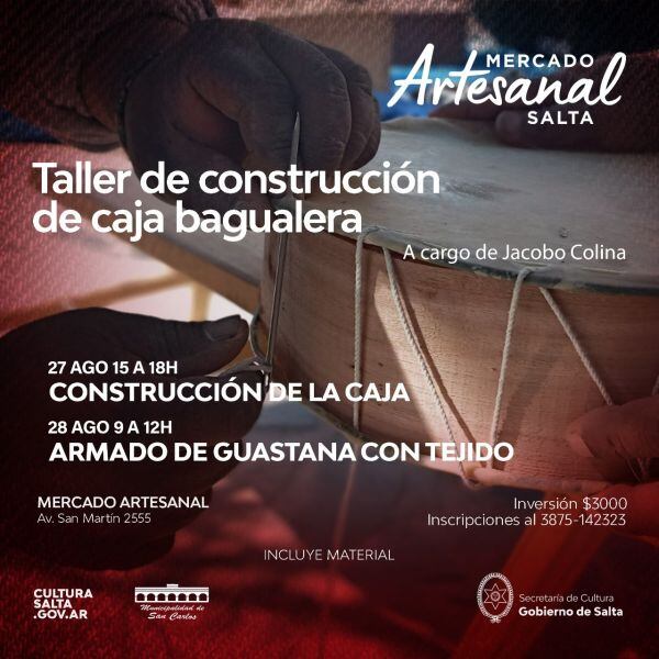 El taller tendrá una duración de dos días, y los participantes pueden llevarse su propia caja al final.