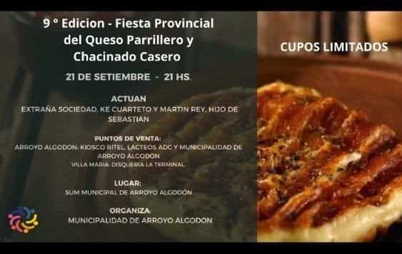 La fiesta provincial del Queso Parrillero en Córdoba.