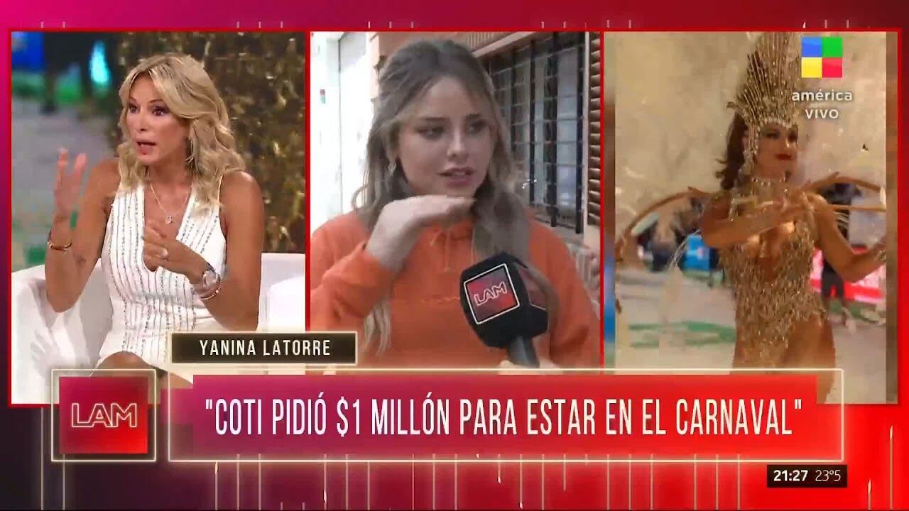 Latorre acusó a Coti de haber pedido una millonaria cifra por estar en la comparsa de su provincia.