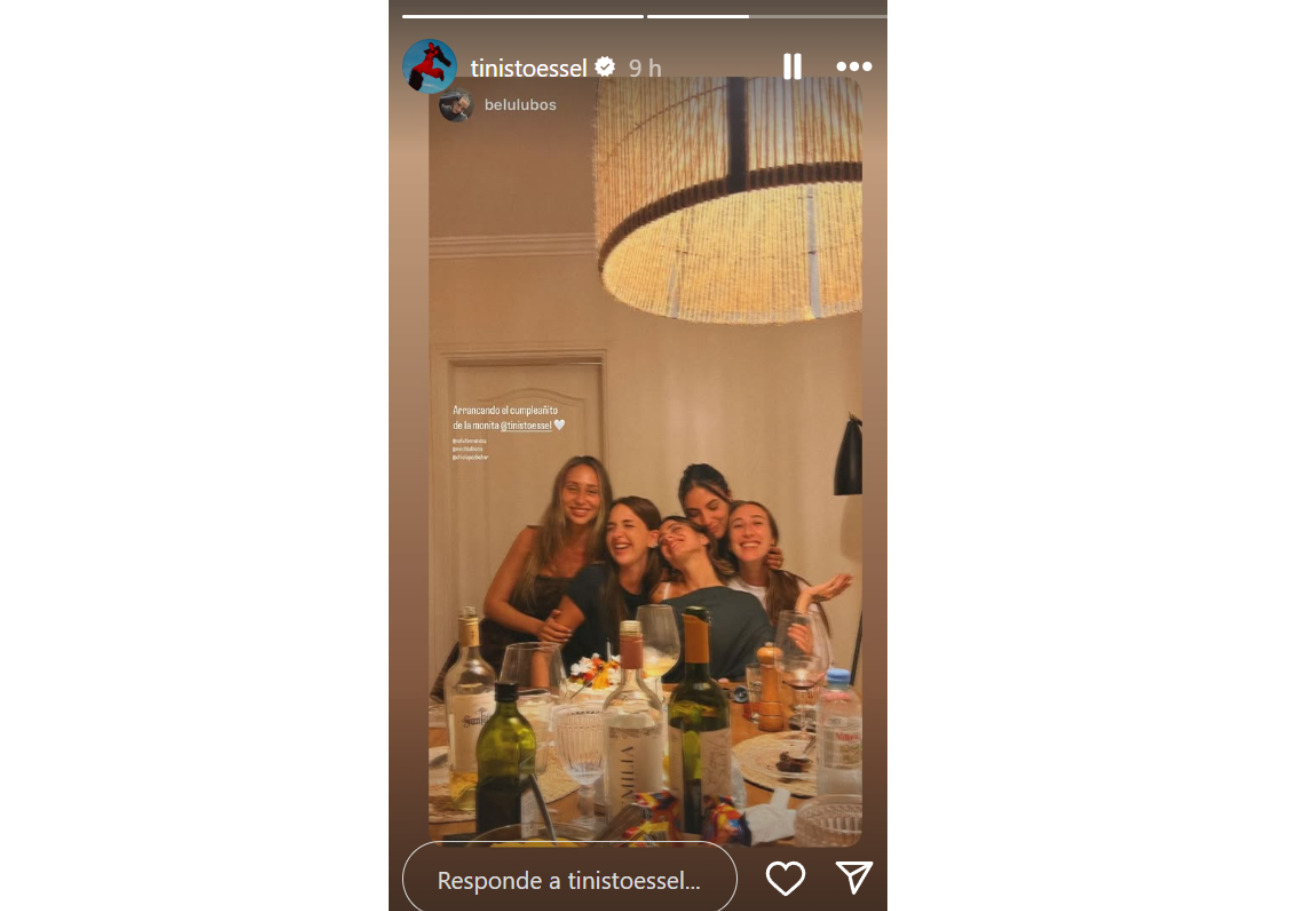 La foto del íntimo festejo de Tini.