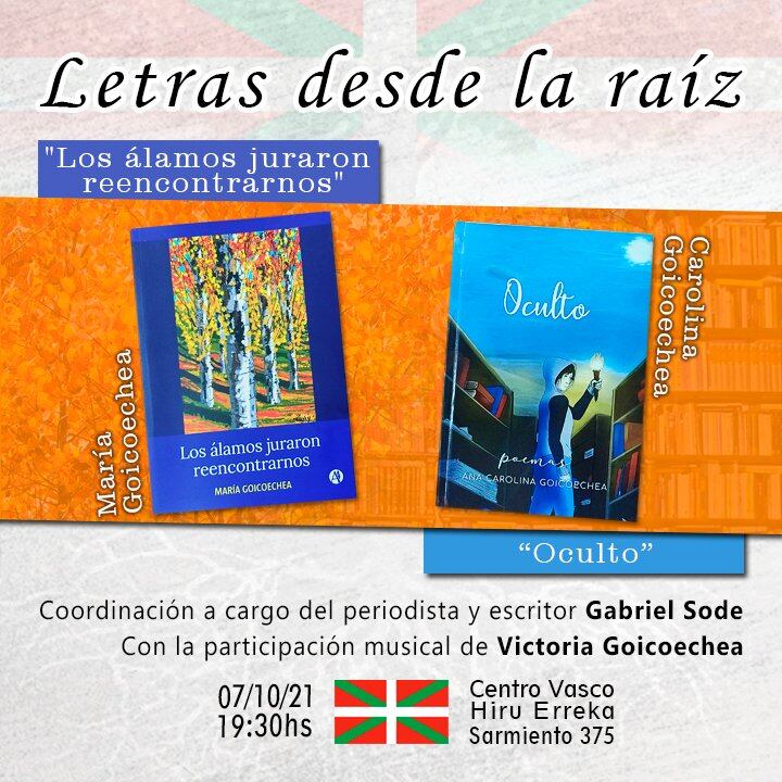 “Letras desde la raíz” en el Centro Vasco Hiru Erreka