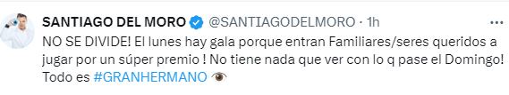 Santiago Del Moro dio un anuncio importante sobre Gran Hermano 2024