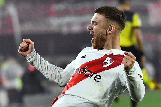 Lucas Beltrán abrió el marcador en River ante Estudiantes LP. (Prensa River).