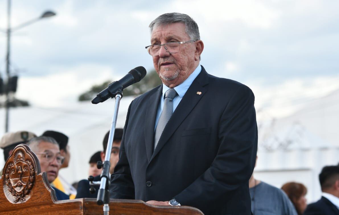 Jorge Gurrieri, presidente de la Cámara de Comercio Exterior de Jujuy, en su mensaje inaugural de la Expojuy 2024.