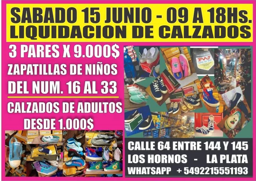 La feria de depósito es el 15 de junio en la ciudad de La Plata.