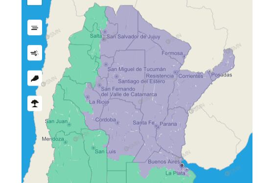 Clima. Advertencia por humo para varias provincias argentinas por los incendios en Bolivia. (SMN)