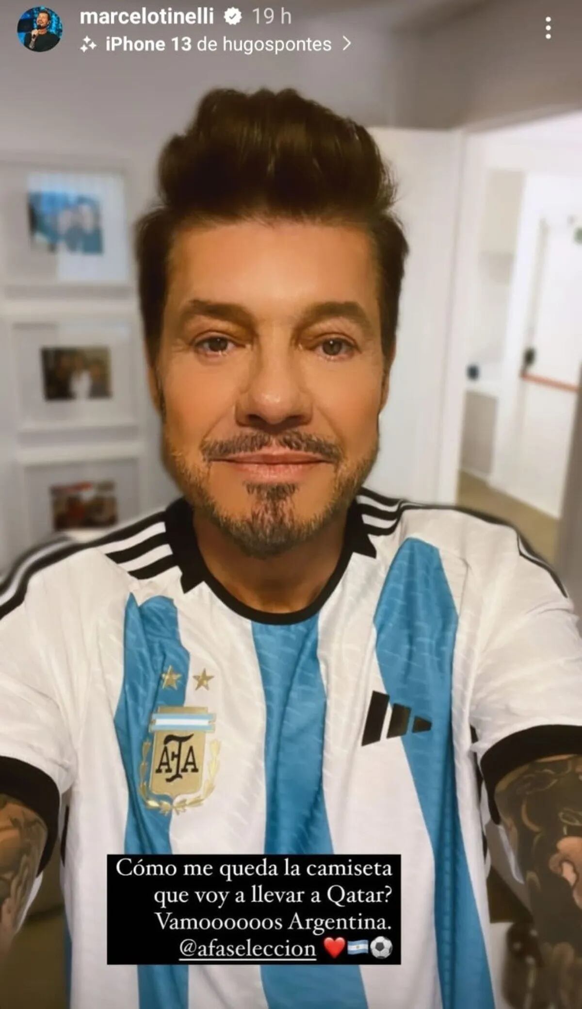 Marcelo Tinelli viajó a Qatar con Lolo.